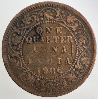 1906 India 1/4 Quarter Anna Coin | Collectable Grade