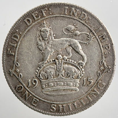 1915 George V Shilling Silver Coin | Fine Collectable Grade