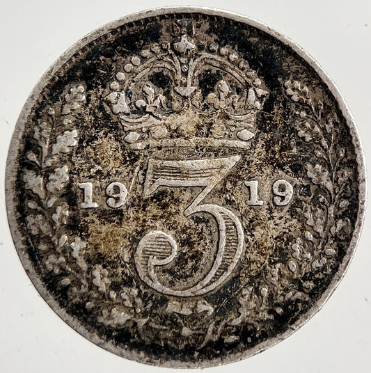 1919 George V Threepence Silver Coin | Fine Collectable Grade