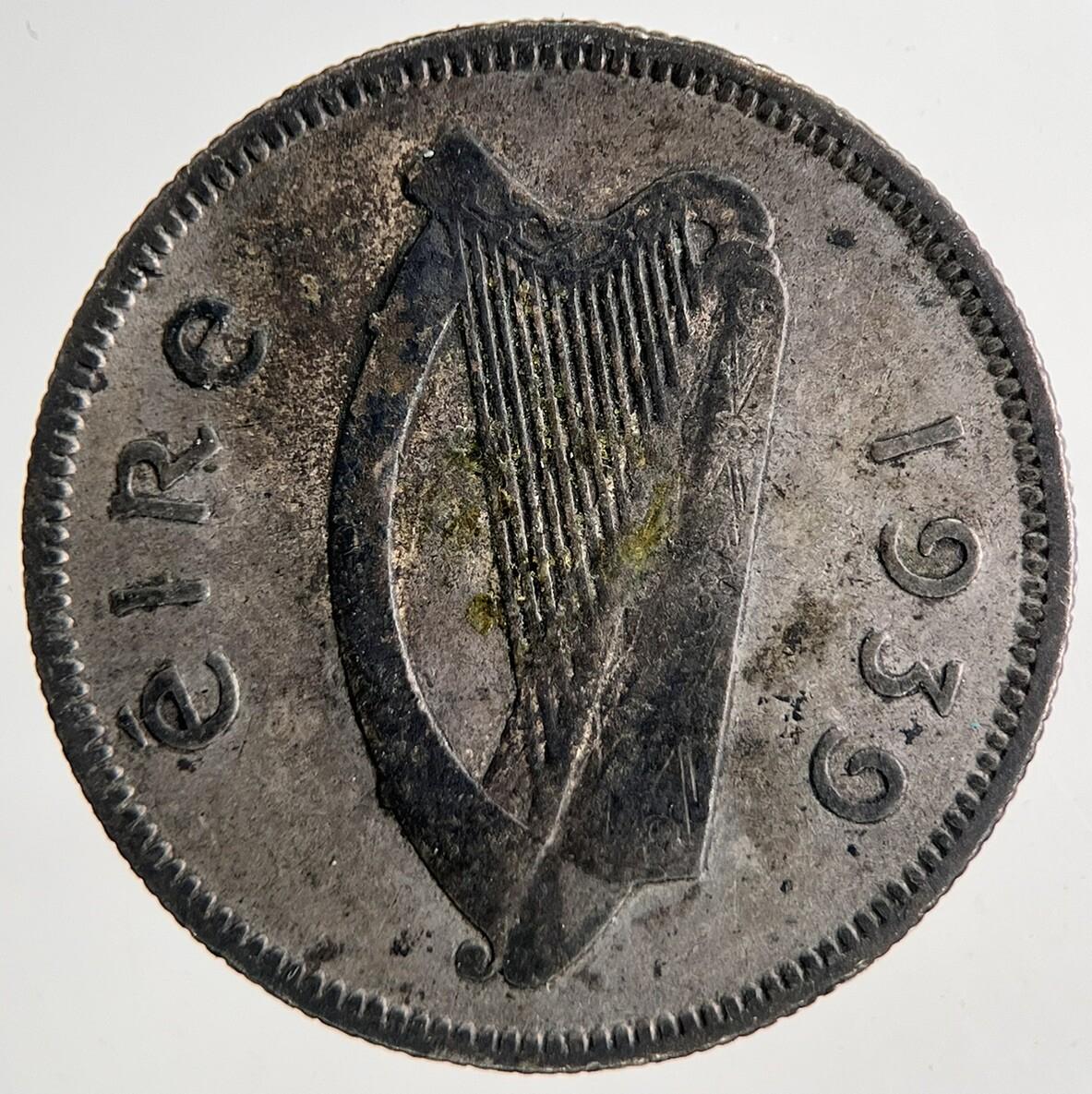 1939 Irish Shilling 1s Bull Silver Coin | Collectable Grade | a9030