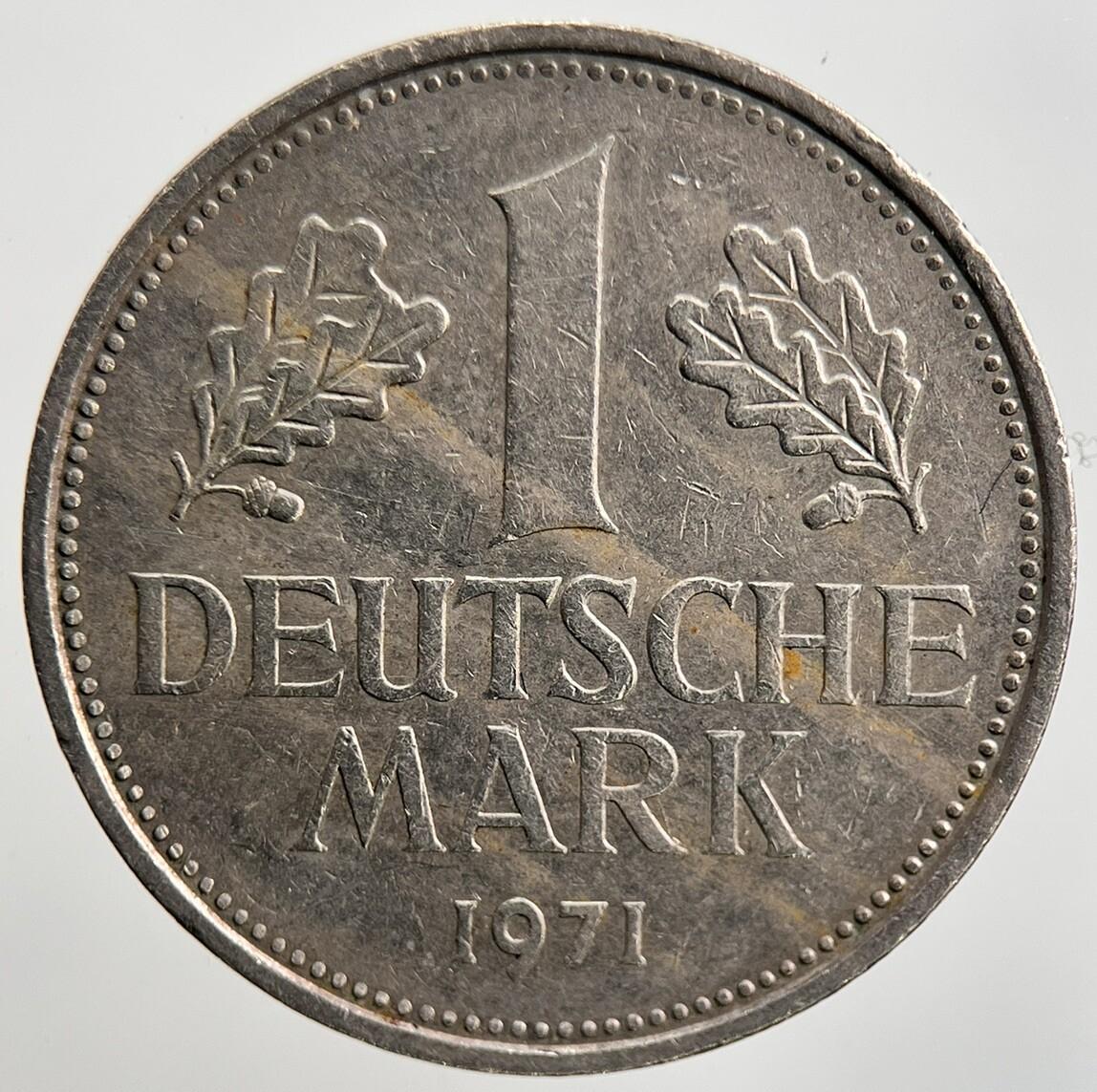 1971-J Germany 1 One Mark Coin | Very High Grade
