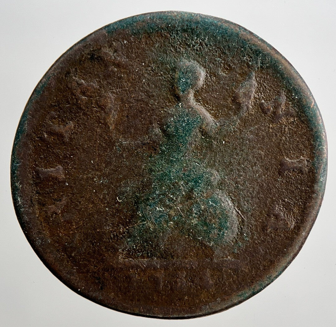 1734 George 2nd II Farthing Coin | Fair Grade