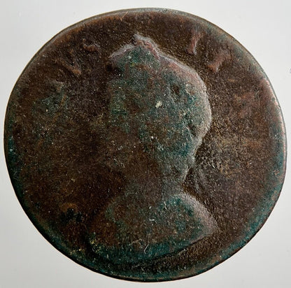 1734 George 2nd II Farthing Coin | Fair Grade