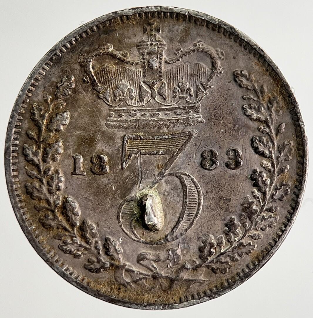 1883 Victoria Threepence Silver Coin | Very High Grade