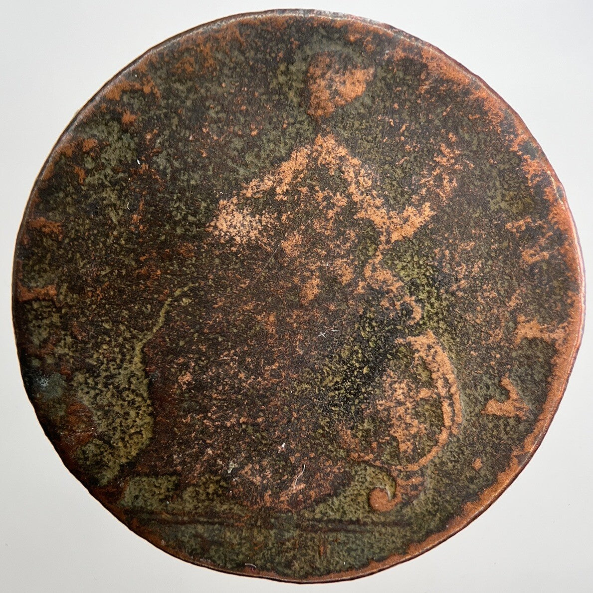 1785 George III Half-Penny Coin | Fair Grade