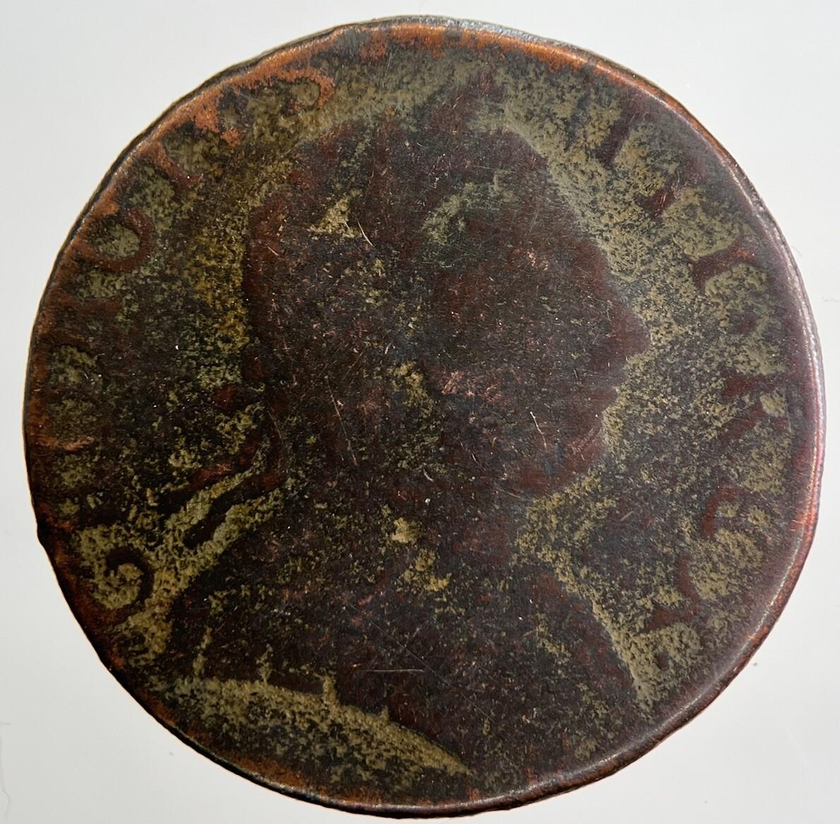 1785 George III Half-Penny Coin | Fair Grade