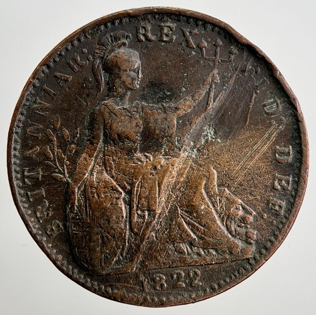 1822 George IV Farthing Coin | Fine Collectable Grade