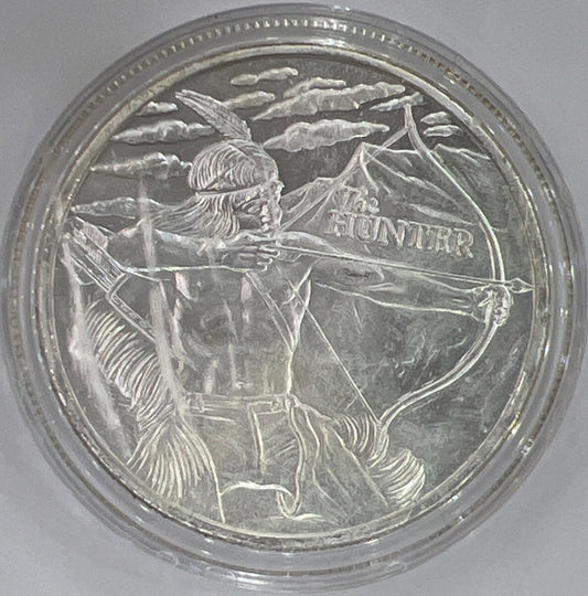 2016 The Buffalo Hunter 1oz Silver Coin | Comes in Capsule