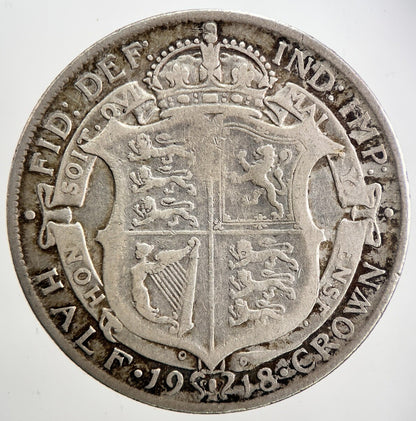 1918 George V Half-Crown Silver Coin | Collectable Grade