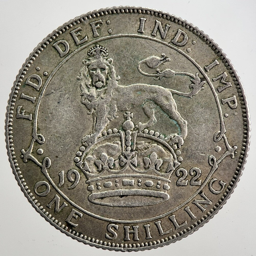 1922 George V Shilling British Silver Coin | Fine Collectable Grade