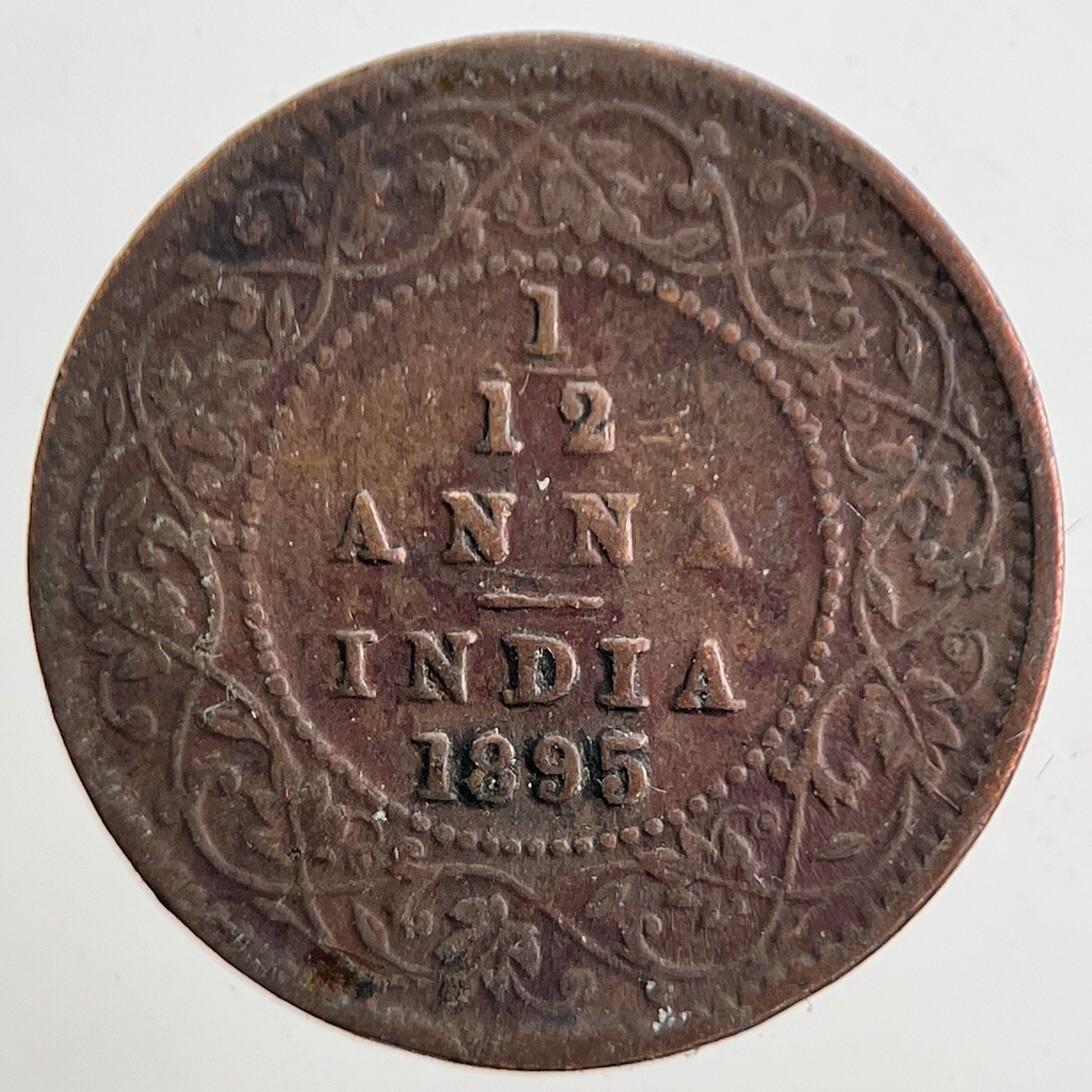 1895 India 1/12 Anna Coin | Very High Grade