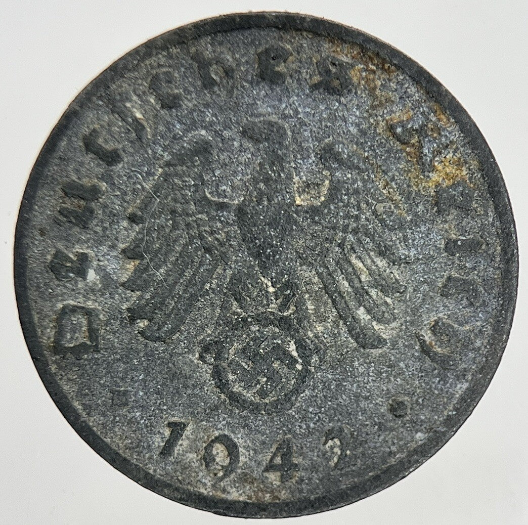 1942-A Germany Nazi 1 Pfennig Coin | Collectable Grade | a9001