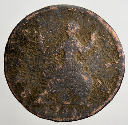 British George 2nd II Farthing Coin | Fair Grade