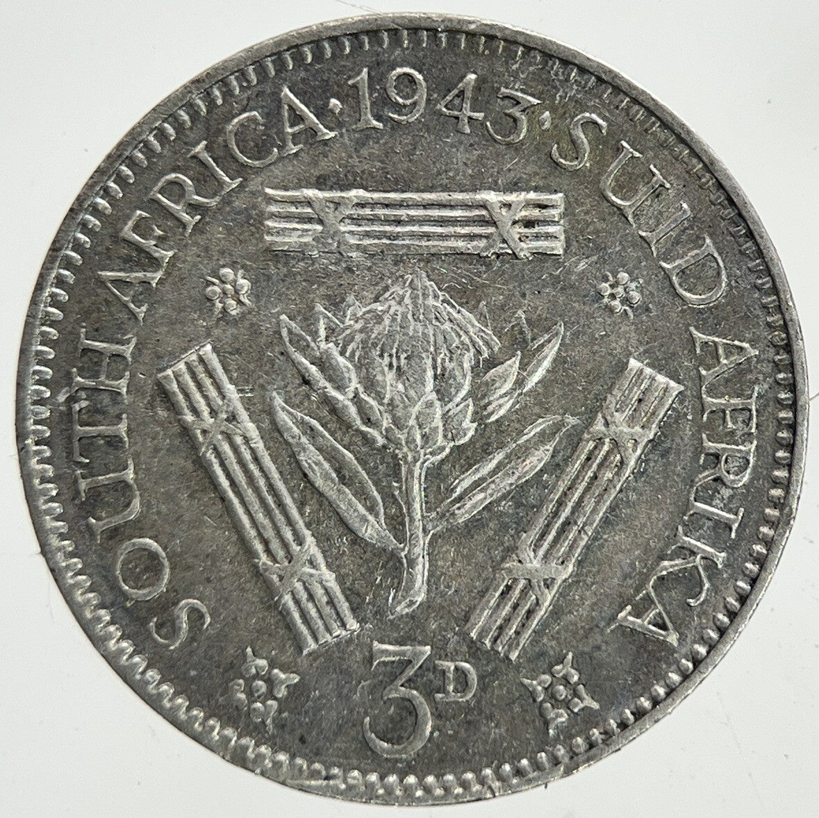 1943 South Africa Threepence Silver Coin | Fine Collectable Grade | a6988