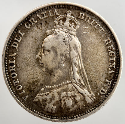 1887 Victoria Shilling Silver Coin | Collectable Grade