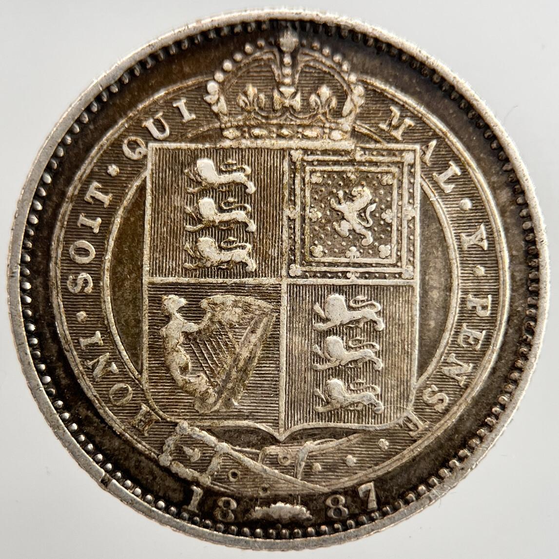 1887 Victoria Shilling Silver Coin | Collectable Grade
