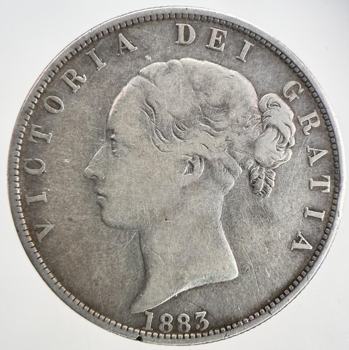 1883 Victoria Half-Crown Silver Coin | Fine Collectable Grade | a9382