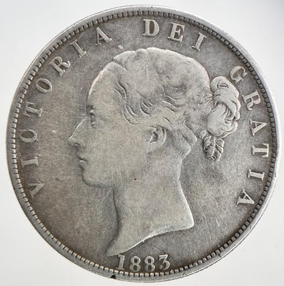 1883 Victoria Half-Crown Silver Coin | Fine Collectable Grade | a9382