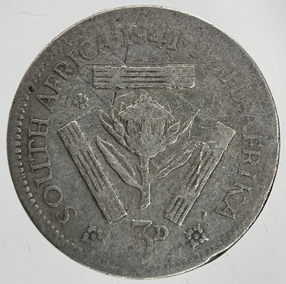 1941 South Africa Threepence Silver Coin | Collectable Grade | a6996