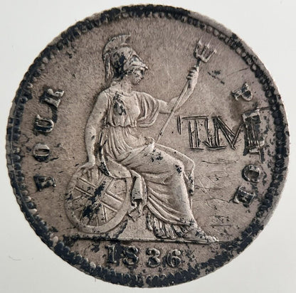 1836 William IV Four-Pence Groat Silver Coin | Very High Grade