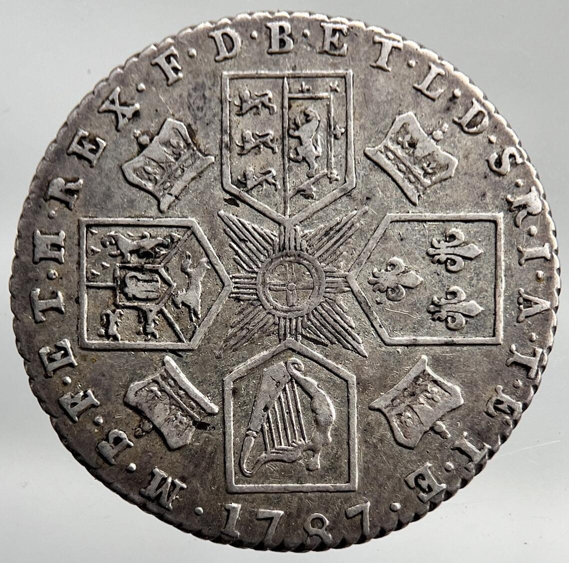 1787 George III 3rd Sixpence Silver Coin | Fine Collectable Grade