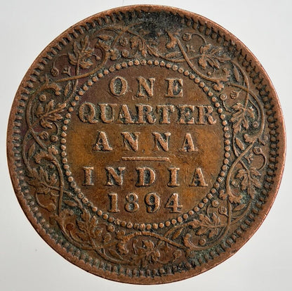 1894 India 1/4 Quarter Anna Coin | Very High Grade