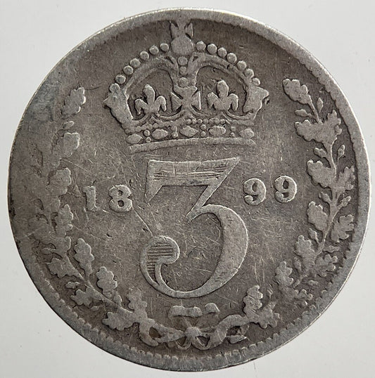 1899 Victoria Threepence Silver Coin | Collectable Grade