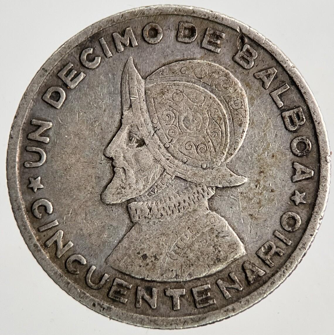 1953 Panama 1/10 Balboa Coin | Fine Collectable Grade | a9026