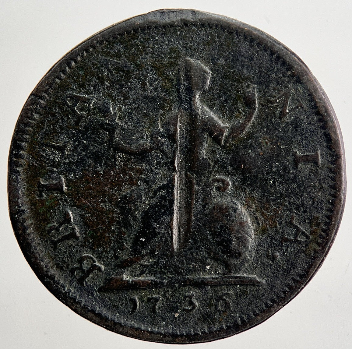 1736 George 2nd II Farthing Coin | Collectable Grade