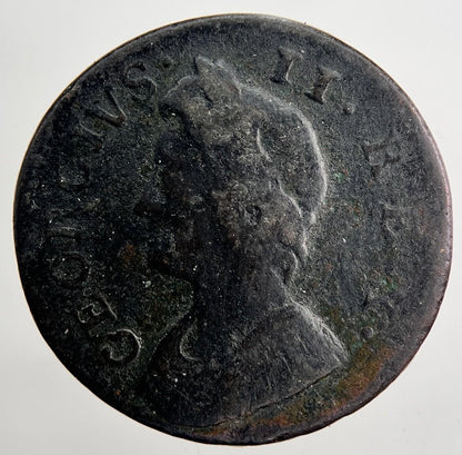 1736 George 2nd II Farthing Coin | Collectable Grade