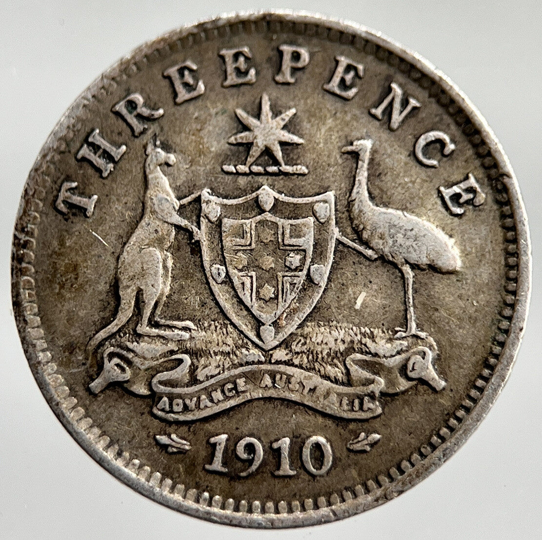 1910 Australia Threepence Silver Coin | Fine Collectable Grade