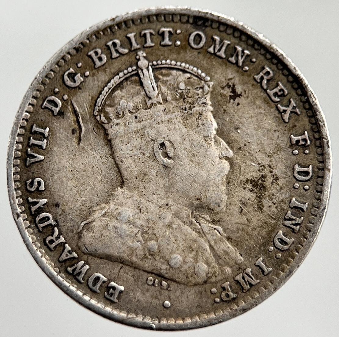 1910 Australia Threepence Silver Coin | Fine Collectable Grade