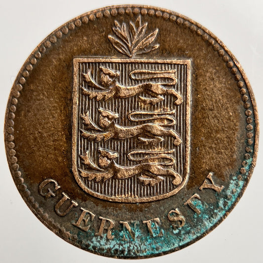 1929-H 1 Double Guernsey Coin | Fine Collectable Grade