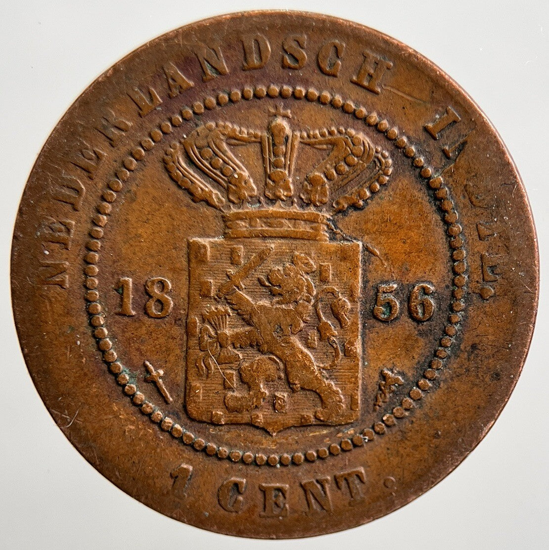 1856 Netherlands East Indies 1 Cent Coin | Fine Collectable Grade