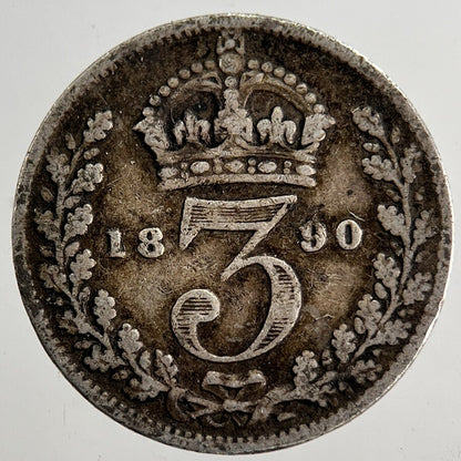 1890 Victoria Threepence Silver Coin | Collectable Grade | a8673