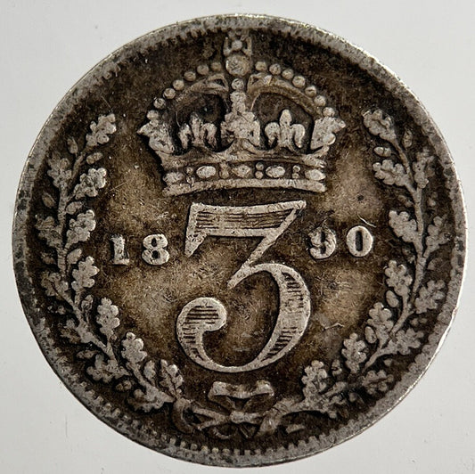 1890 Victoria Threepence Silver Coin | Collectable Grade | a8673