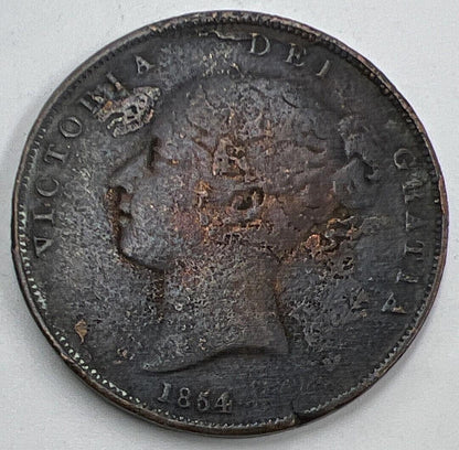 1854 Queen Victoria Penny Coin | Collectable Grade