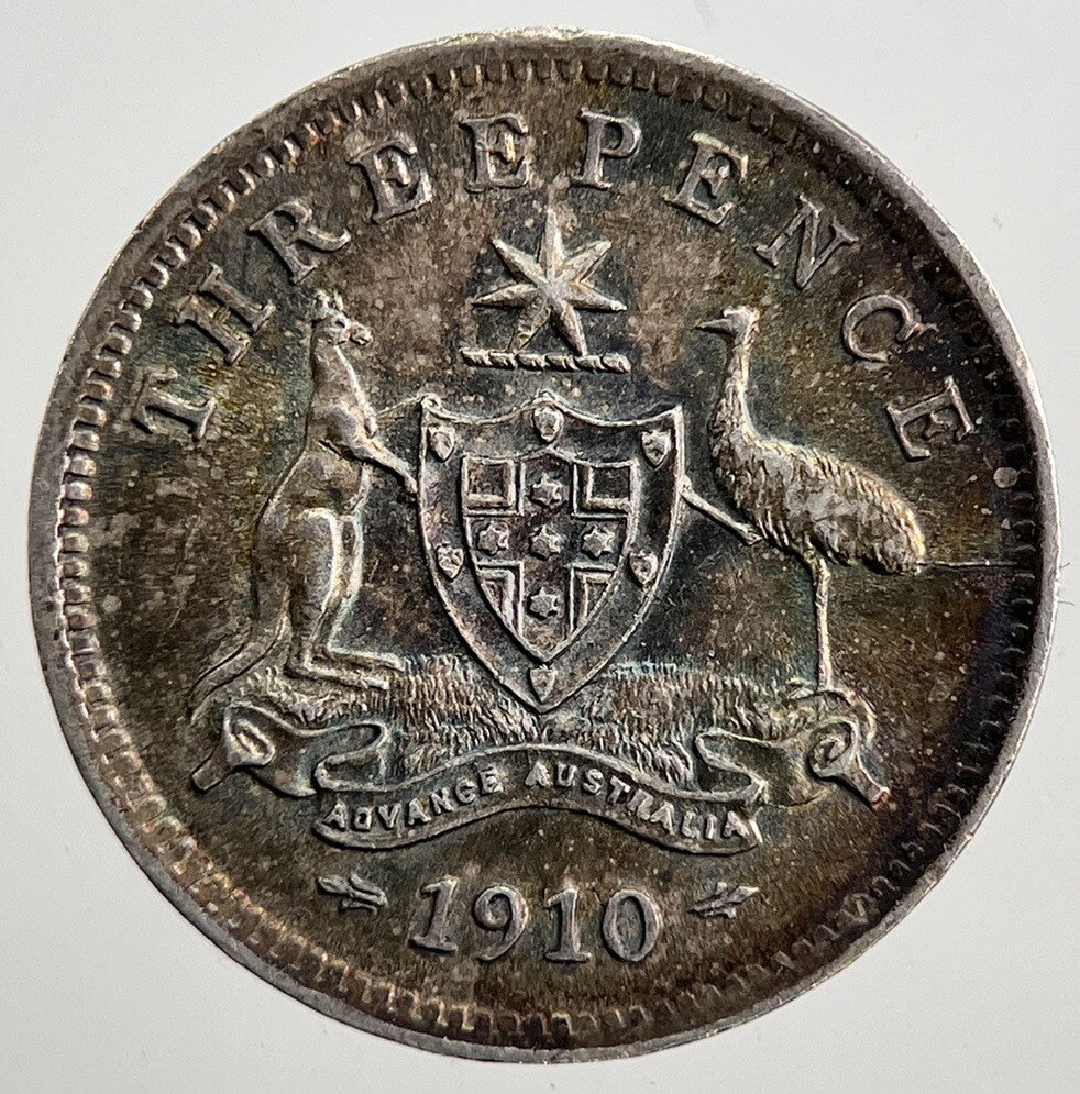 1910 Australia Threepence Silver Coin | Very High Grade