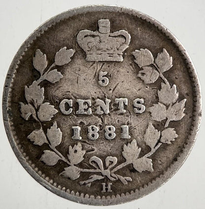 1881-H Canada 5 Cents Silver Coin | Collectable Grade