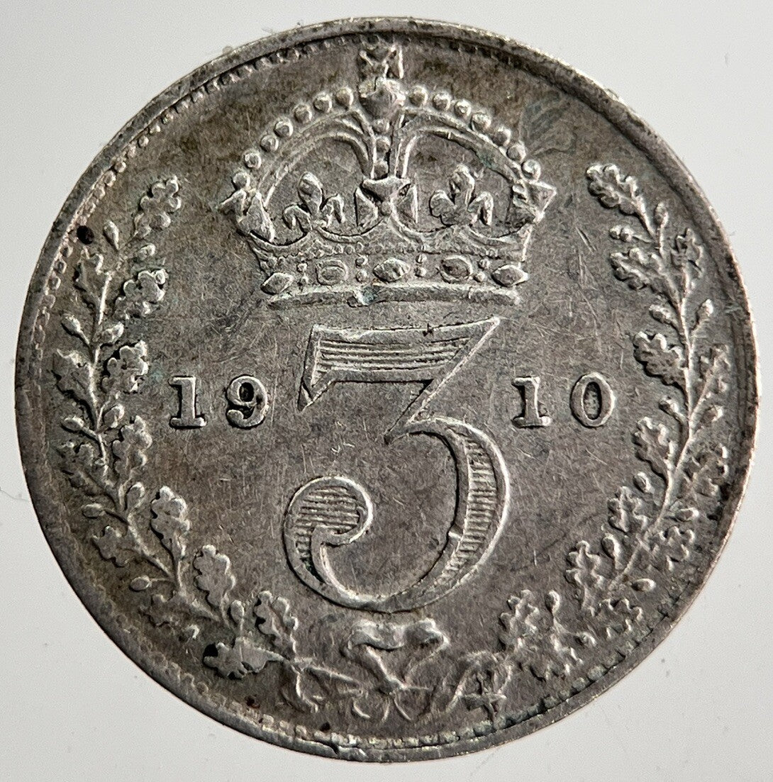 1910 Edward VII Threepence Silver Coin | Very High Grade | a8636