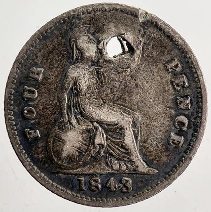 1843 Victoria Groat Four-Pence Silver Coin | Collectable Grade