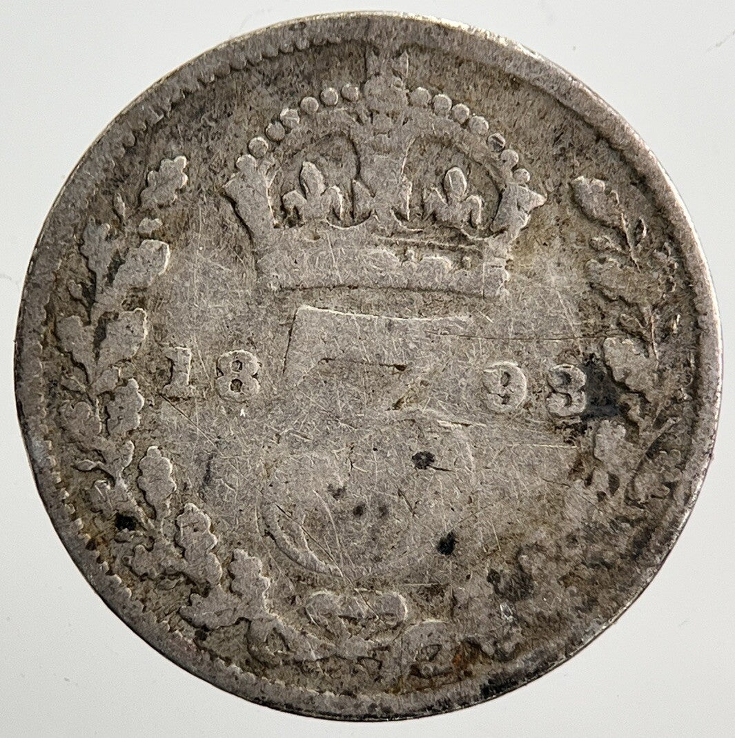 1893 Victoria Threepence Silver Coin | Collectable Grade