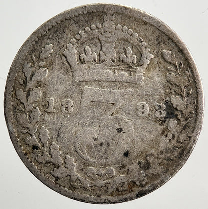 1893 Victoria Threepence Silver Coin | Collectable Grade