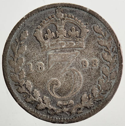 1898 Victoria Threepence Silver Coin | Collectable Grade