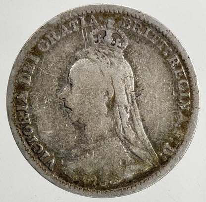 1893 Victoria Threepence Silver Coin | Fine Collectable Grade | a9080