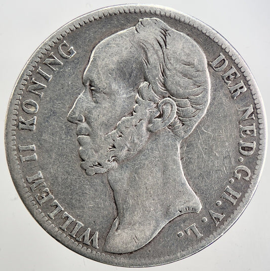 1847 Netherlands 1 One Gulden Silver Coin | Fine Collectable Grade