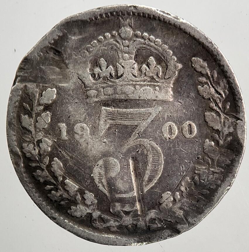 1900 Victoria Threepence Silver Coin | Collectable Grade