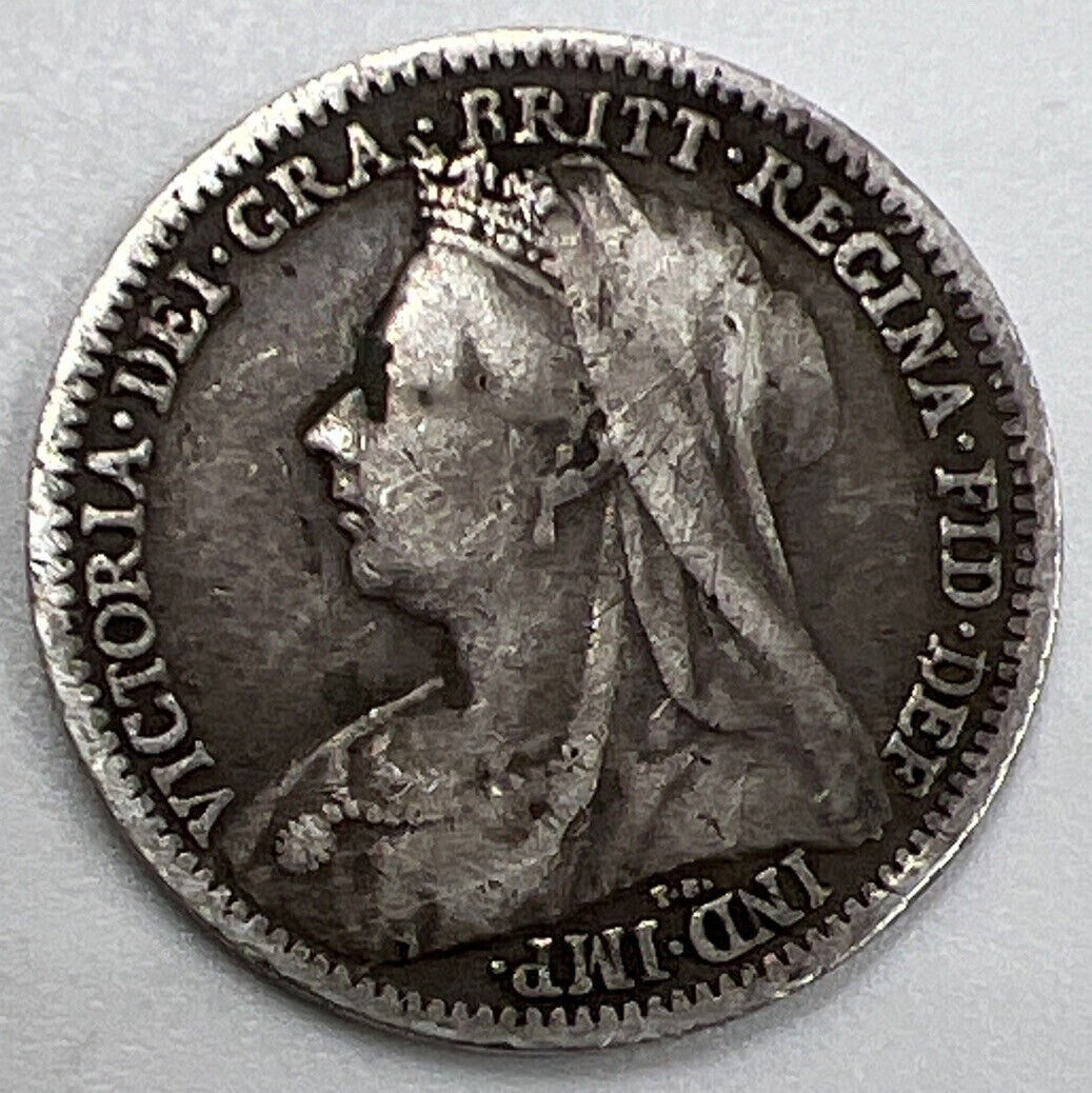 1900 Threepence | British Silver Coin | Victoria | Collectable Grade