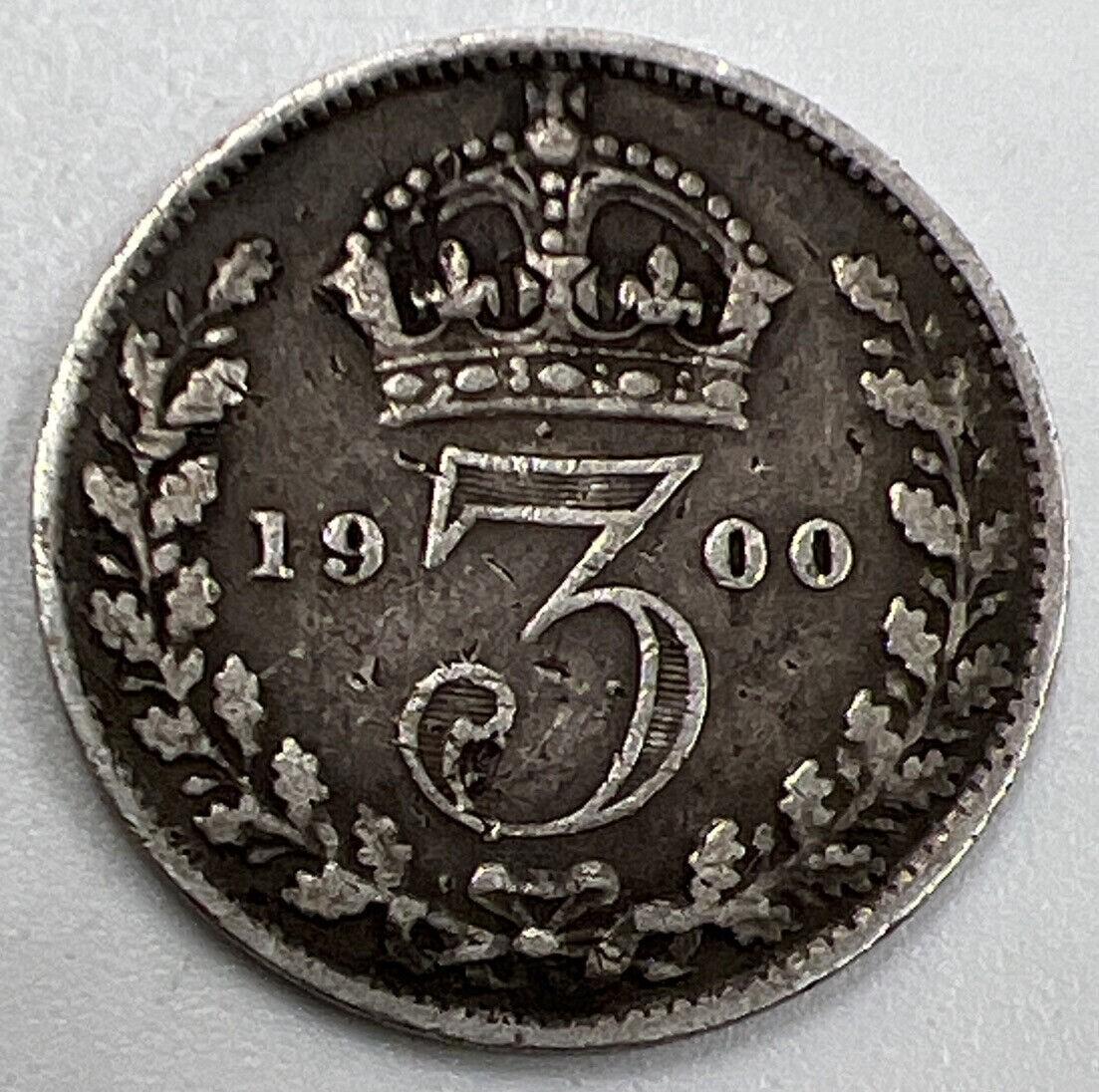 1900 Threepence | British Silver Coin | Victoria | Collectable Grade