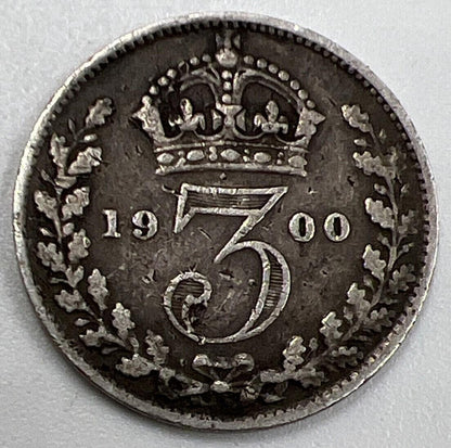 1900 Threepence | British Silver Coin | Victoria | Collectable Grade